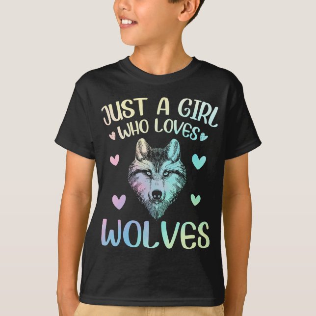 Camiseta Apenas Uma Menina Que Ama Lobos Bonitos (Frente)