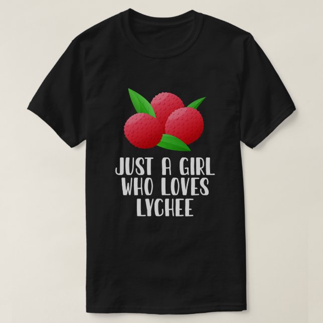 Camiseta Apenas Uma Menina Que Ama Lychee (Frente do Design)