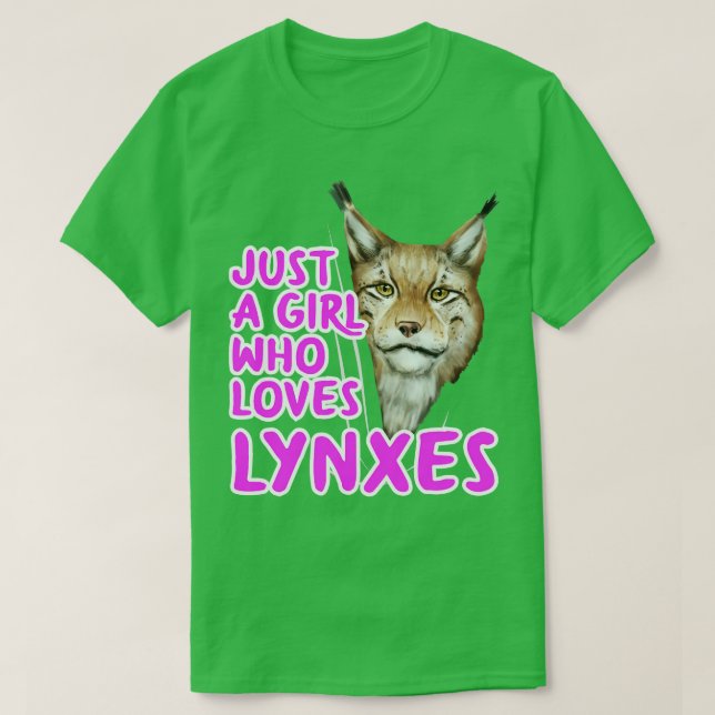 Camiseta Apenas Uma Menina Que Ama Lynxes (Frente do Design)
