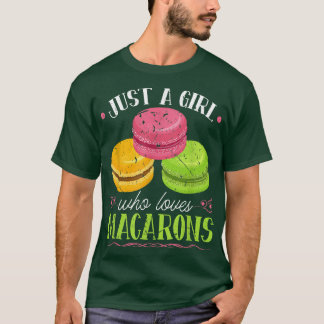 Camiseta Apenas Uma Menina Que Ama Macarons Chef De Pastela