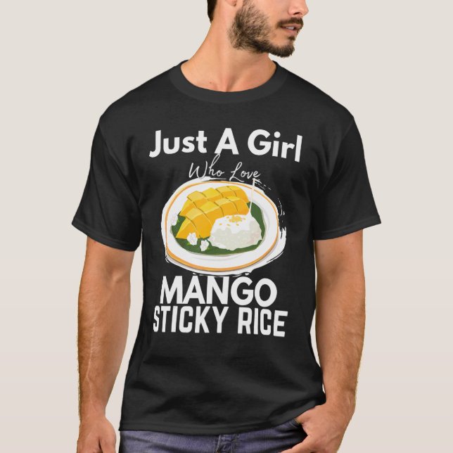 Camiseta Apenas Uma Menina Que Ama Mango Sticky Rice Tailân (Frente)