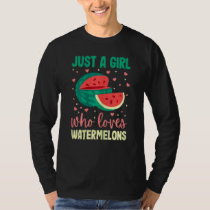 Camiseta Apenas Uma Menina Que Ama Melancia Summer Watermel