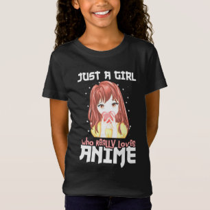 Camiseta Apenas Uma Menina Que Ama Mesmo Anime
