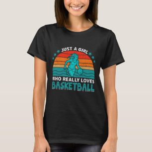 Camiseta Apenas Uma Menina Que Ama Mesmo Baseball