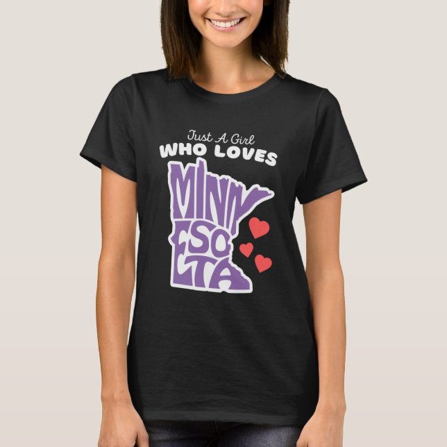 Camiseta Apenas Uma Menina Que Ama Minnes Meninas De Menina (Frente)