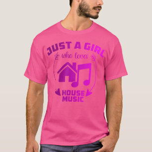 Camiseta Apenas Uma Menina Que Ama Música Da Casa - Edm Wom