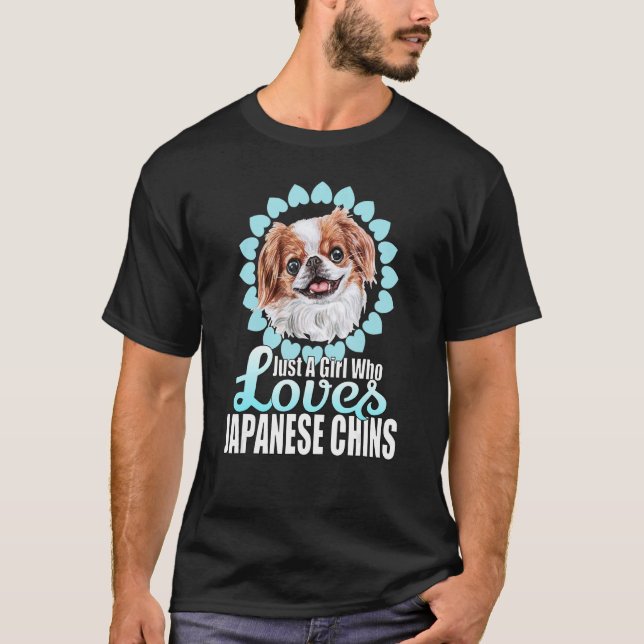 Camiseta Apenas Uma Menina Que Ama O Amor De Cachorro Japon (Frente)