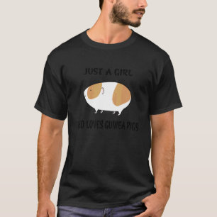 Camiseta Apenas Uma Menina Que Ama O Animal De Porcos Da Gu