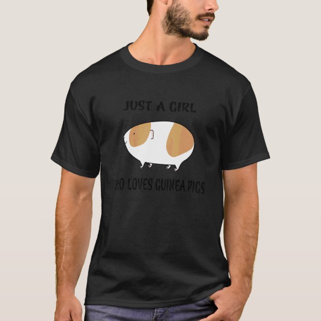 Camiseta Apenas Uma Menina Que Ama O Animal De Porcos Da Gu (Frente)