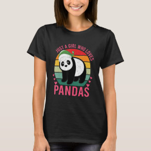 Camiseta Apenas Uma Menina Que Ama O Animal Do Panda Bear P