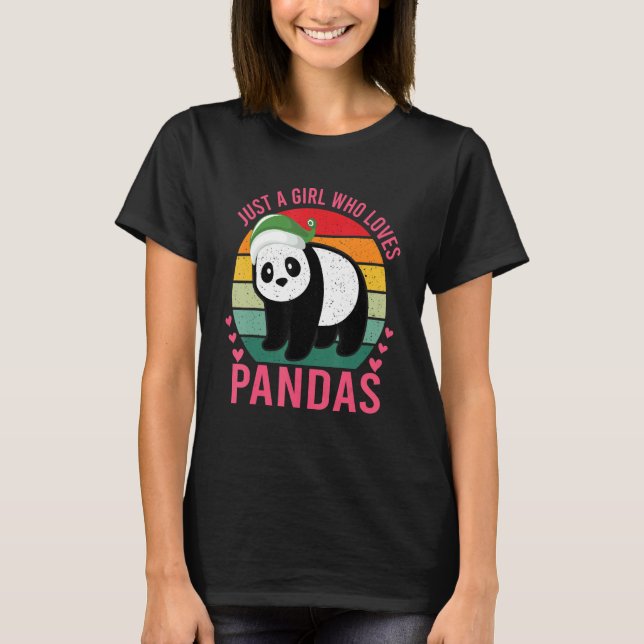 Camiseta Apenas Uma Menina Que Ama O Animal Do Panda Bear P (Frente)