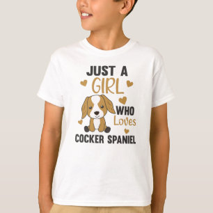 Camiseta Apenas Uma Menina Que Ama O Cachorro Cocker Spanie