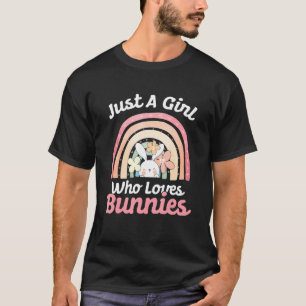 Camiseta Apenas Uma Menina Que Ama O Coelho De Bunnies