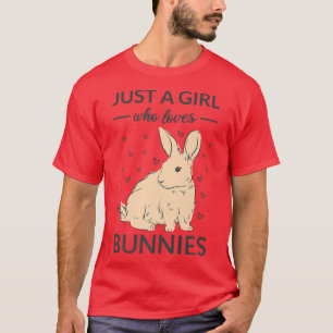 Camiseta Apenas Uma Menina Que Ama O Coelho De Bunnies