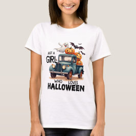 Camiseta Apenas Uma Menina Que Ama O Halloween - Halloween