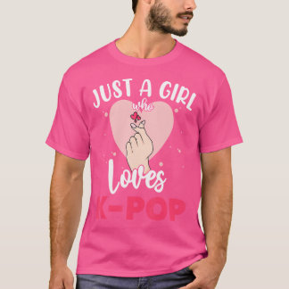 Camiseta Apenas Uma Menina Que Ama O K-Pop Tee K-Pop para P