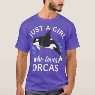 Camiseta Apenas Uma Menina Que Ama O Mar De Baleias Assassi