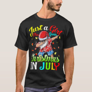 Camiseta Apenas Uma Menina Que Ama O Natal Em Julho Havaian