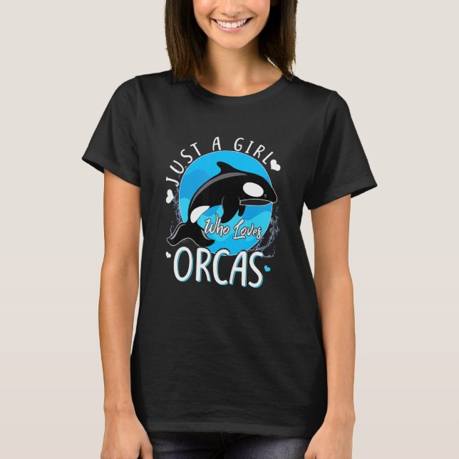 Camiseta Apenas Uma Menina Que Ama O Ocea Mar De Baleias As (Frente)