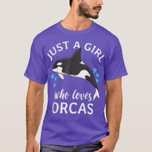 Camiseta Apenas Uma Menina Que Ama O Ocea Mar De Baleias As