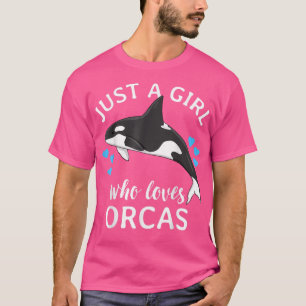 Camiseta Apenas Uma Menina Que Ama O Ocea Mar De Baleias As