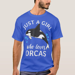 Camiseta Apenas Uma Menina Que Ama O Ocea Mar De Baleias As