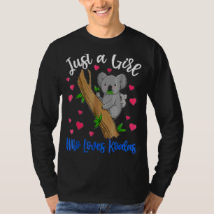 Camiseta Apenas Uma Menina Que Ama O Pai Koalas Dia De Nasc