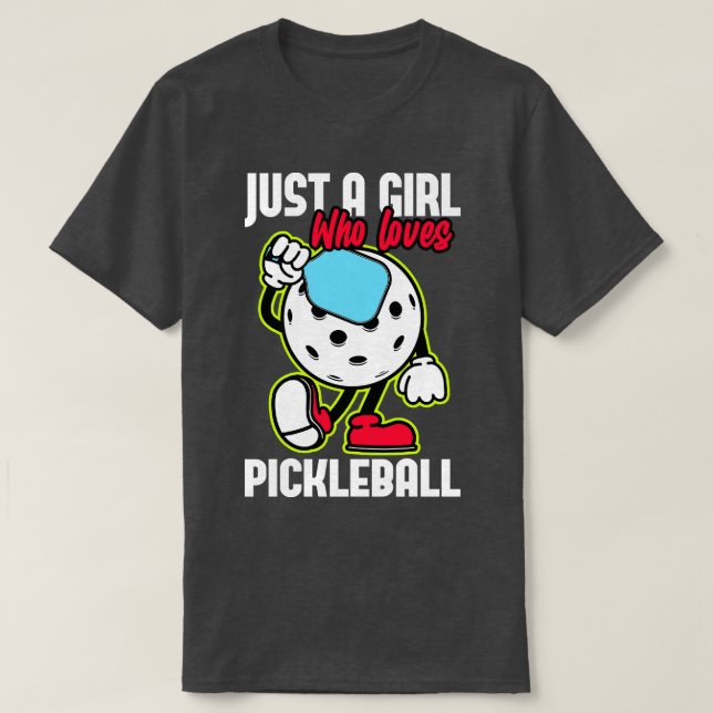 Camiseta Apenas Uma Menina Que Ama O Pickleball (Frente do Design)