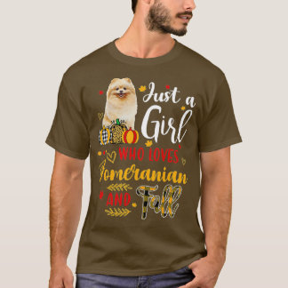 Camiseta Apenas Uma Menina Que Ama O Pomeraniano E Cai No O