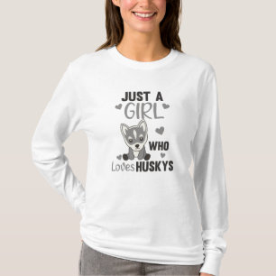 Camiseta Apenas Uma Menina Que Ama O Rouco De Cachorro Kawa