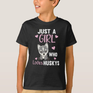Camiseta Apenas Uma Menina Que Ama O Rouco De Cachorro Kawa