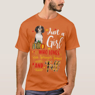 Camiseta Apenas Uma Menina Que Ama O Springer Inglês E Cai