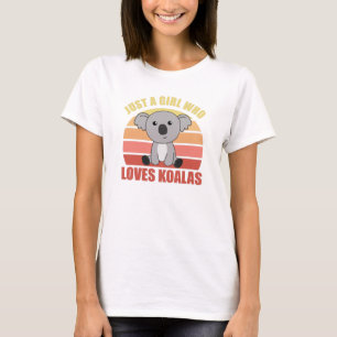 Camiseta Apenas Uma Menina Que Ama Os Animais Cutes Koalas