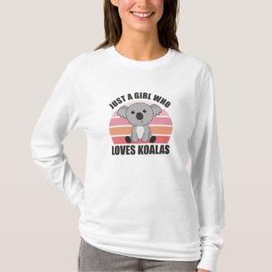 Camiseta Apenas Uma Menina Que Ama Os Animais Cutes Koalas