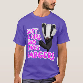 Camiseta Apenas Uma Menina Que Ama Os Badgers