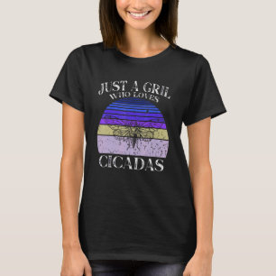 Camiseta Apenas Uma Menina Que Ama Os Entomólogos Cicadas 4