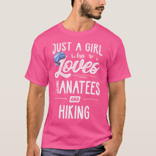 Camiseta Apenas Uma Menina Que Ama Os Manatins E Pavizando 