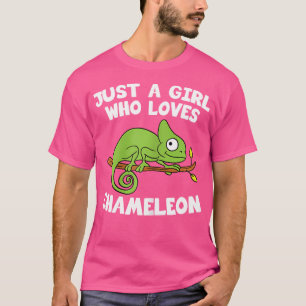 Camiseta Apenas Uma Menina Que Ama Os Répteis De Camaleão L