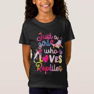 Camiseta Apenas Uma Menina Que Ama Os Répteis Lizard Water