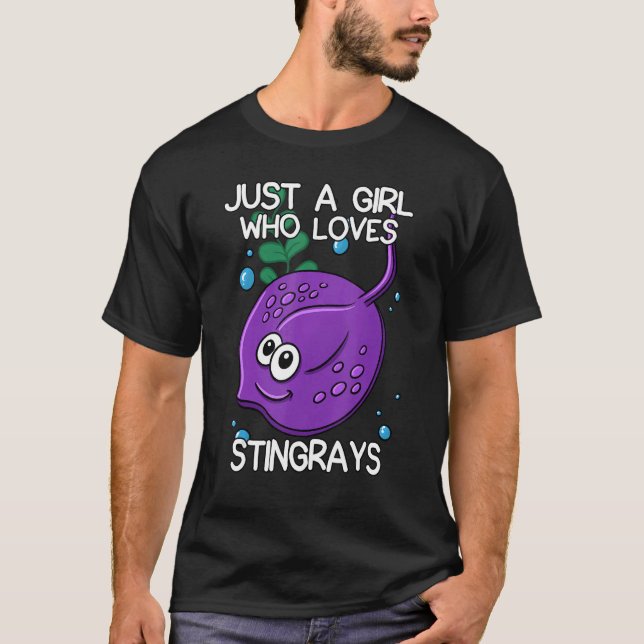 Camiseta Apenas Uma Menina Que Ama Os Stingrays, Cita Sting (Frente)