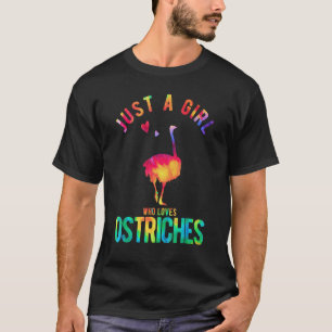 Camiseta Apenas Uma Menina Que Ama Ostrich Ostrich