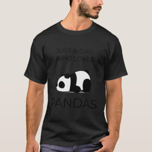 Camiseta Apenas Uma Menina Que Ama Pandas