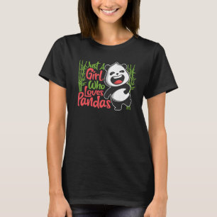 Camiseta Apenas Uma Menina Que Ama Pandas Animal Para Mulhe