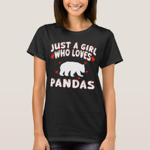 Camiseta Apenas Uma Menina Que Ama Pandas Cute Panda