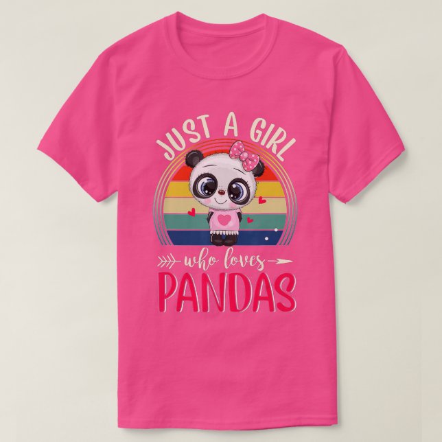 Camiseta Apenas Uma Menina Que Ama Pandas Cute Panda (4) (Frente do Design)