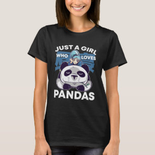 Camiseta Apenas Uma Menina Que Ama Pandas Cute Panda Kanji