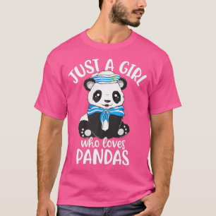 Camiseta Apenas Uma Menina Que Ama Pandas Cute Panda Premiu