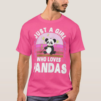 Camiseta Apenas Uma Menina Que Ama Pandas - Panda Bonita (2