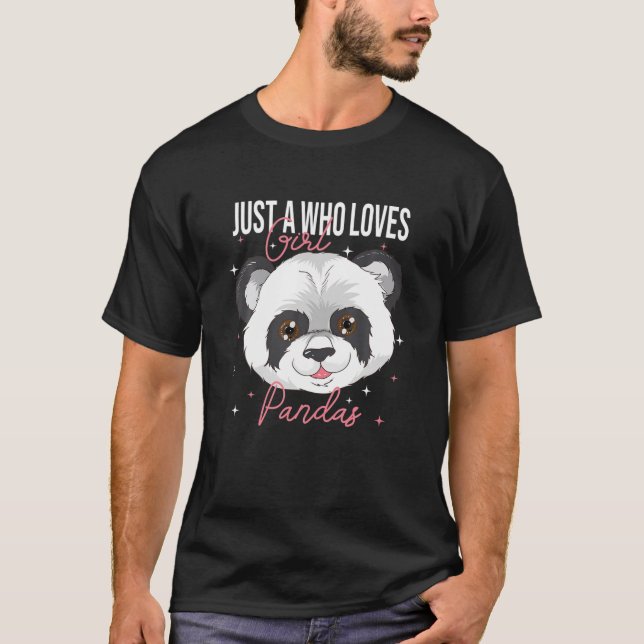 Camiseta Apenas Uma Menina Que Ama Pandas Panda Zooke (Frente)