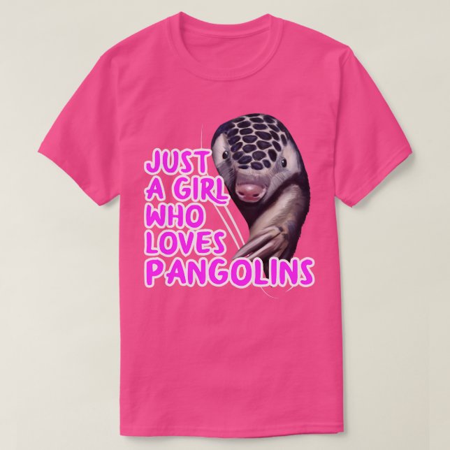 Camiseta Apenas Uma Menina Que Ama Pangolins (Frente do Design)